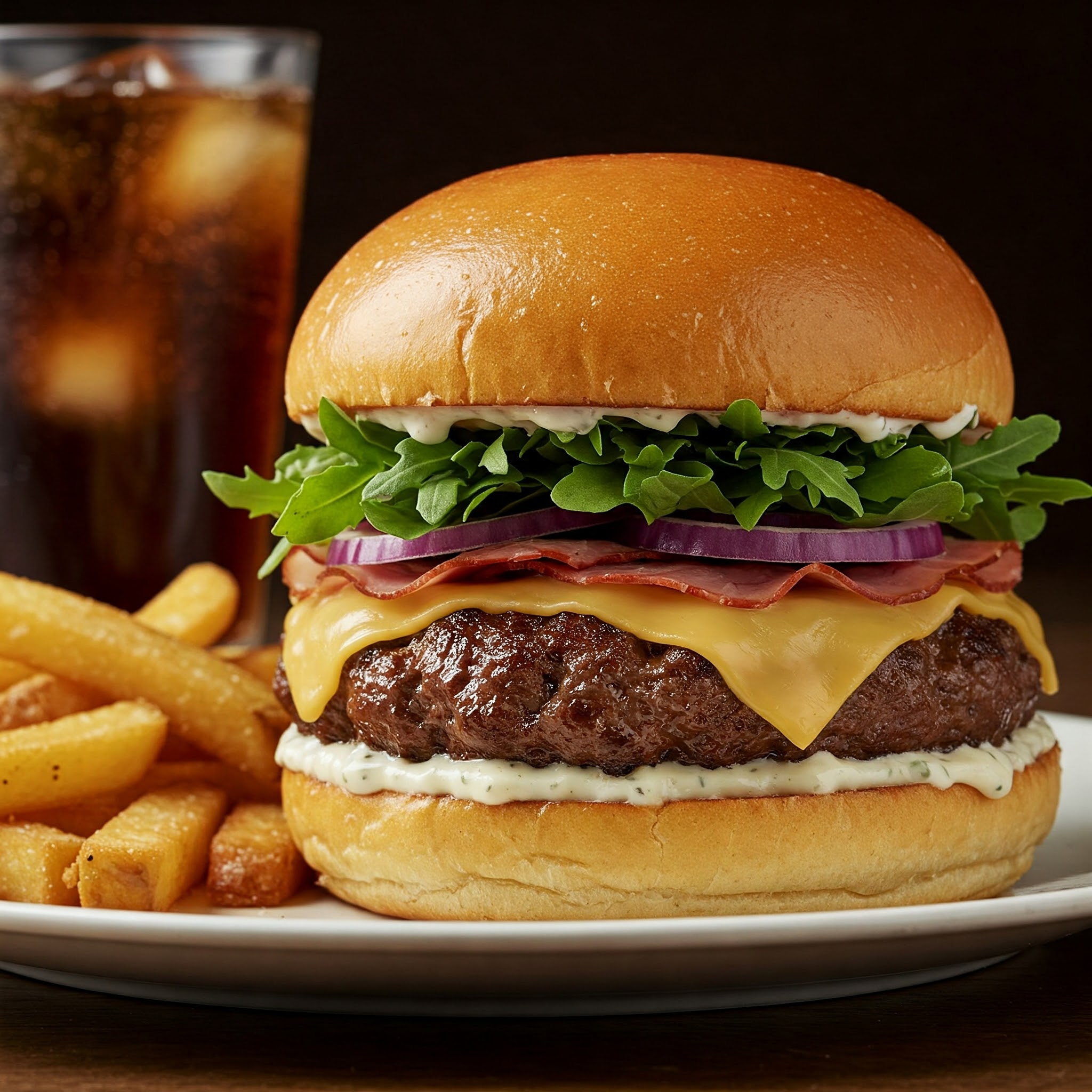 Burger cross-section showing perfect layers