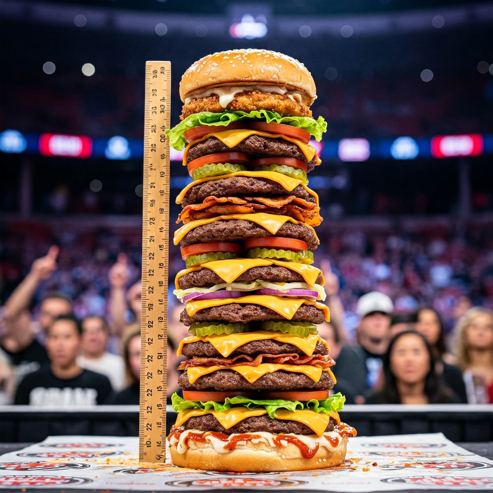 Giant burger challenge meal